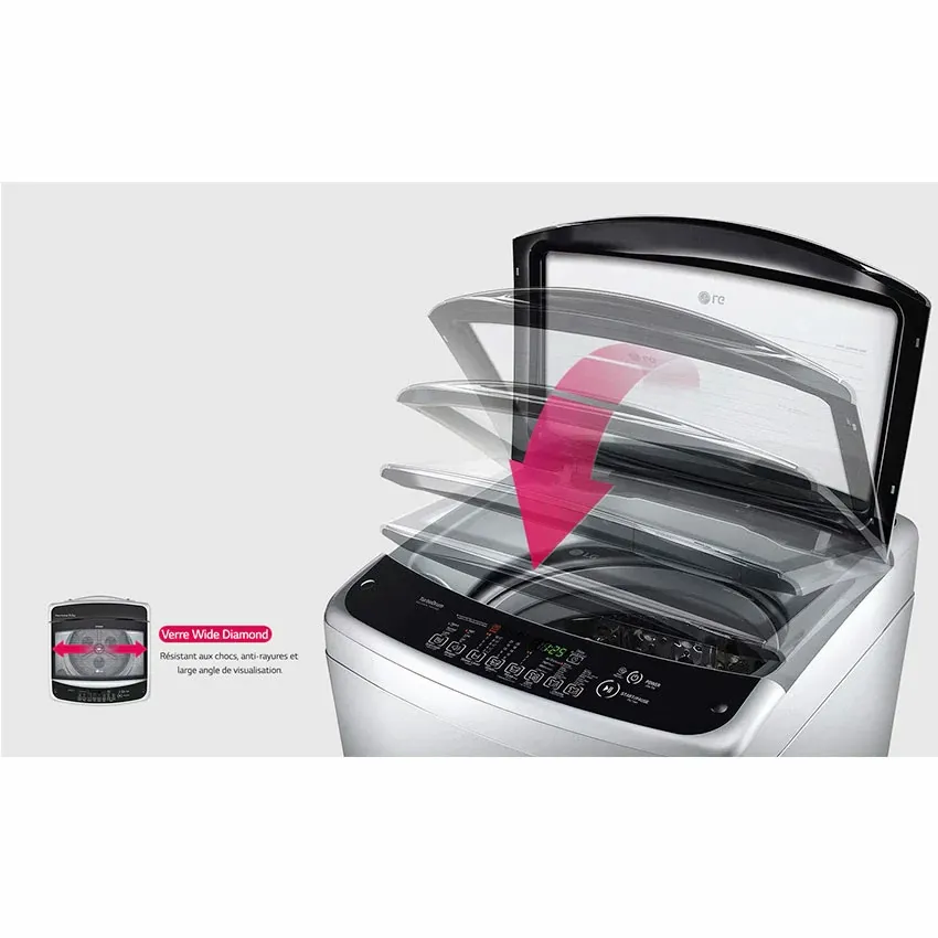 Lave linge LG 12Kg | Essorage 1200 Tours/min - Smart Inverter - T1288NEH - Silver