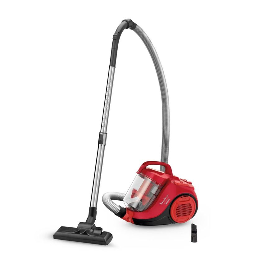 Aspirateur Moulinex Sans Sac | 750 Watts  - Aspiration cyclonique - MO2913PA - Rouge