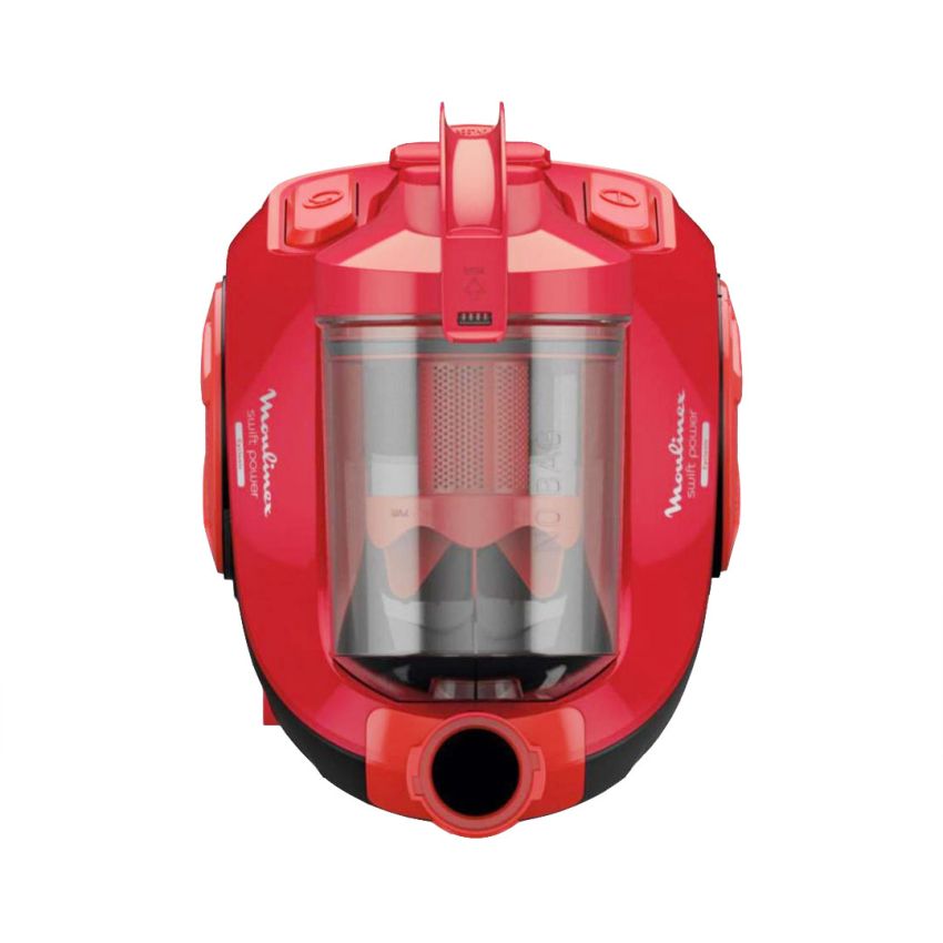 Aspirateur Moulinex Sans Sac | 750 Watts  - Aspiration cyclonique - MO2913PA - Rouge