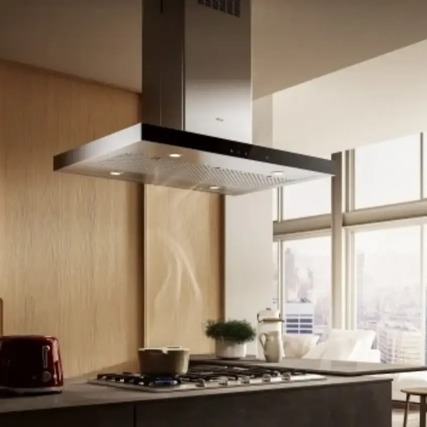 Hotte aspirante Centrale FOCUS 90 CM | SOFT 9040 - Inox 