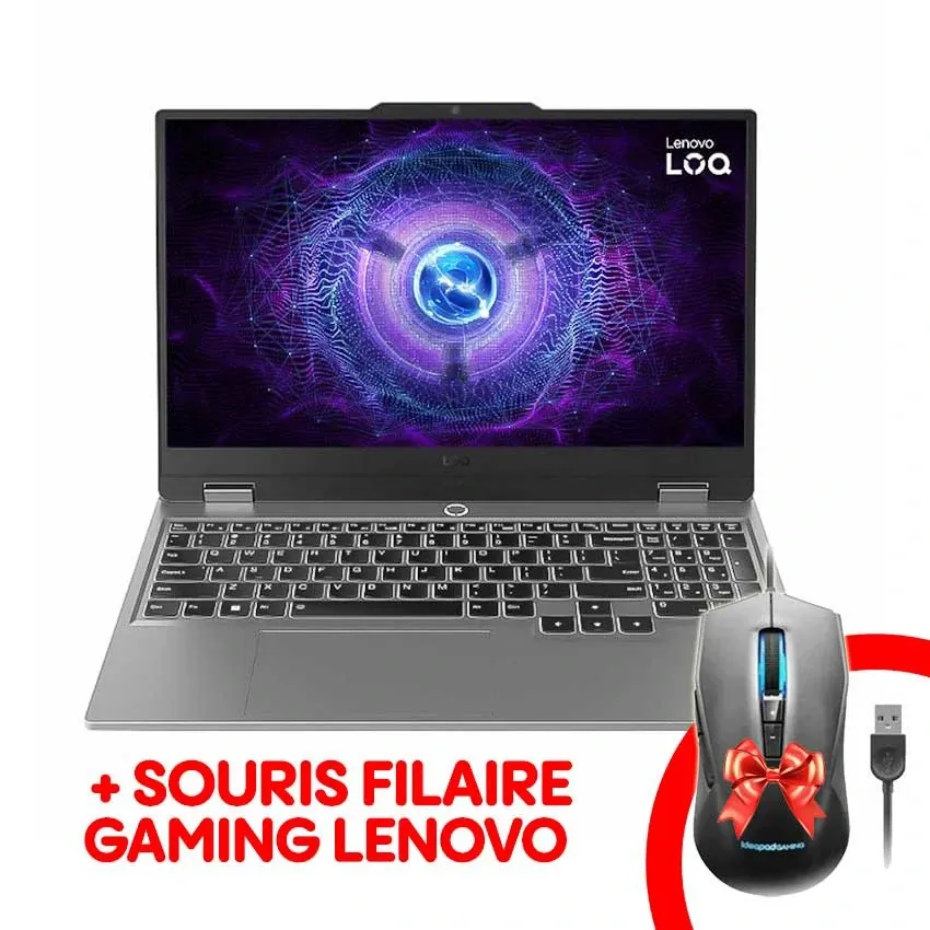 PC Portable Gamer LENOVO LOQ 15IRX9 | I5 12é Gén, 32Go, NVIDIA RTX 4050, 512 SSD