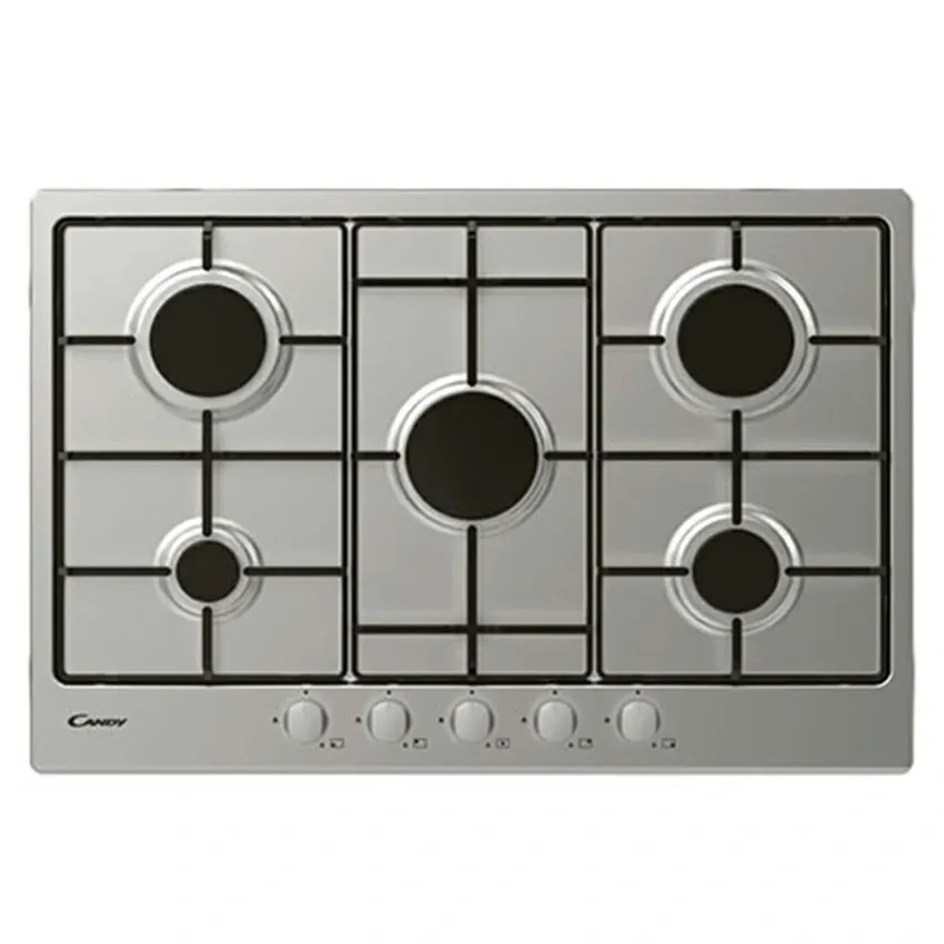 Plaque de cuisson CANDY 5 Feux à Gaz | 75 cm - CHW7X - Inox 