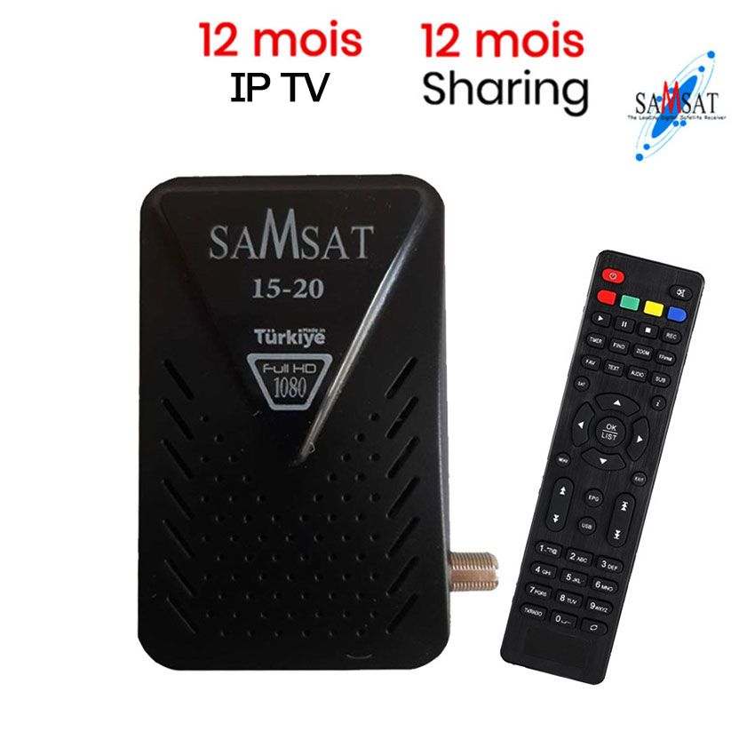 Récepteur Satellite | SAMSAT 1520 MINI +12 Mois Sharing & 12 Mois IPTV