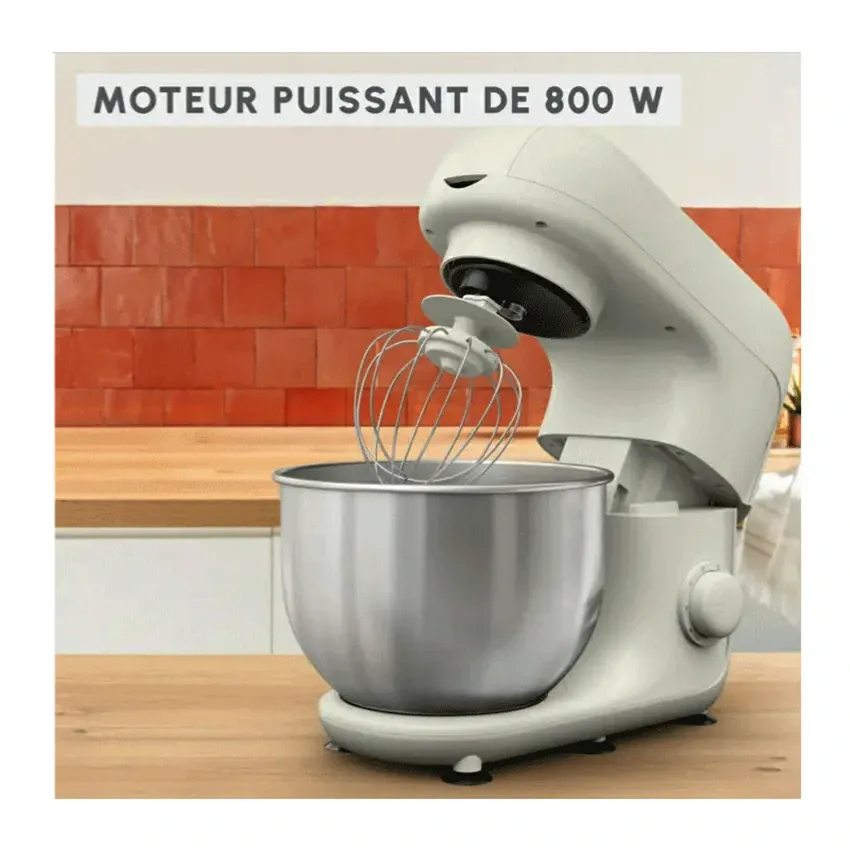 Robot Pétrin Moulinex Multifonction 4,8 L Bake Essential Blanc
