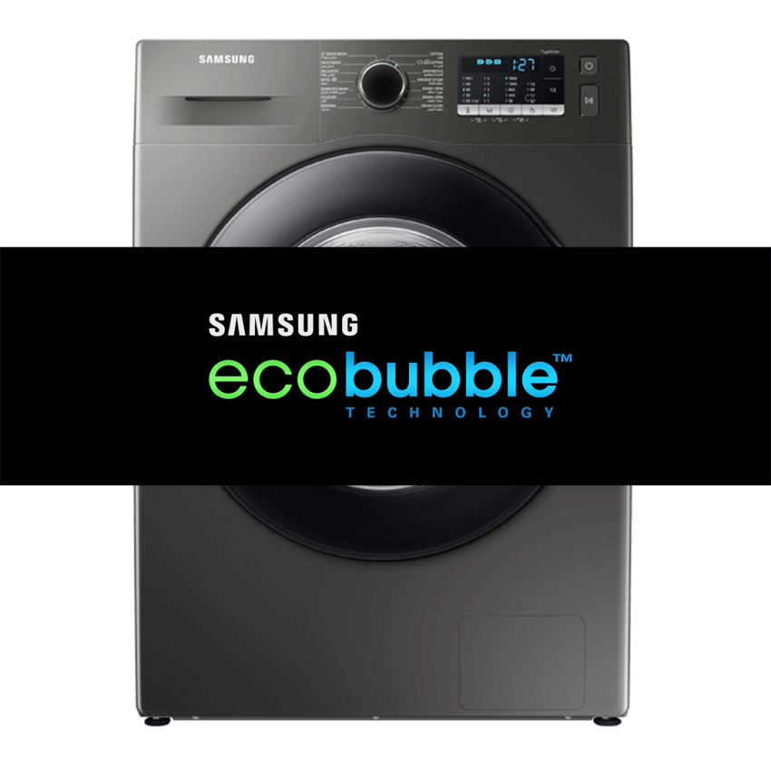Machine à Laver SAMSUNG 7 kg EcoBubble | Essorage 1400 Tours/min - Inverter - WW70TA046X - Gris