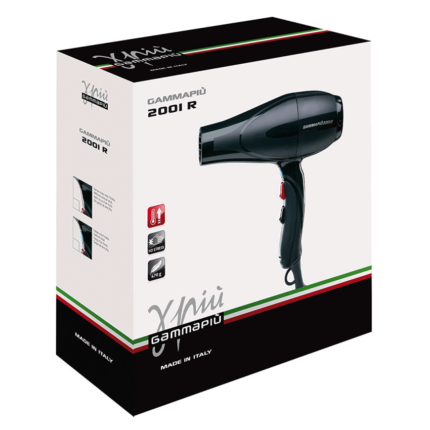 Sèche Cheveux Gamma Plus | 2200 W - 2001R - Noir