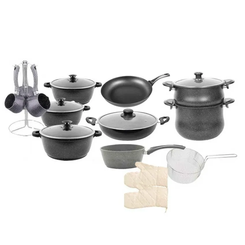 Batterie de Cuisine ALMAZ | Set de 29  Pièces - Granite