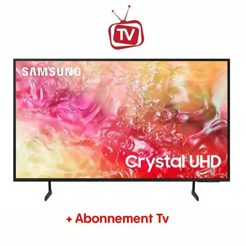 Tv SAMSUNG 50'' Smart DU7000 Crystal Ultra HD 4K 2024 + Récepteur intégré