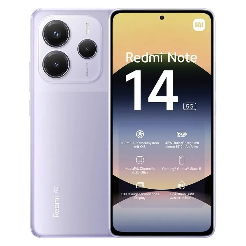 Smartphone Xiaomi Redmi Note 14 5G | 6Go  - 128Go - IA Camera 
