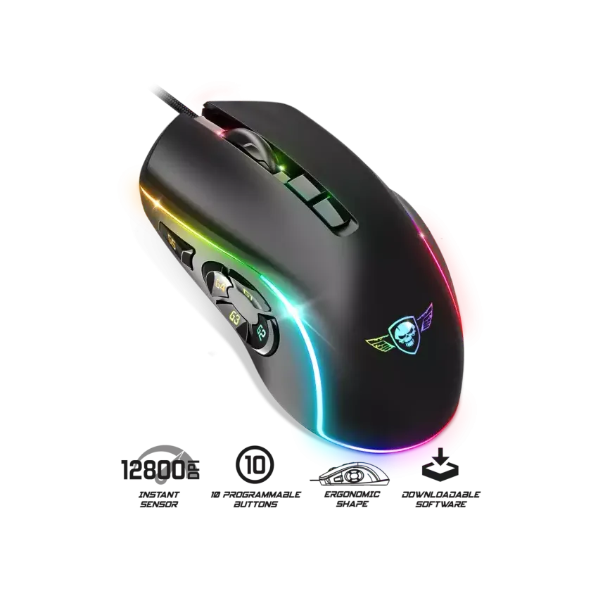 Souris Spirit of Gamer ELITE-M30 | Filaire - 13 Modes - Noir