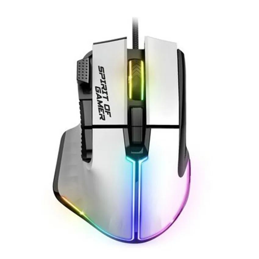 Souris Gaming SPIRIT OF GAMER 12800DPI | S.PM5RGBWT - Gris 