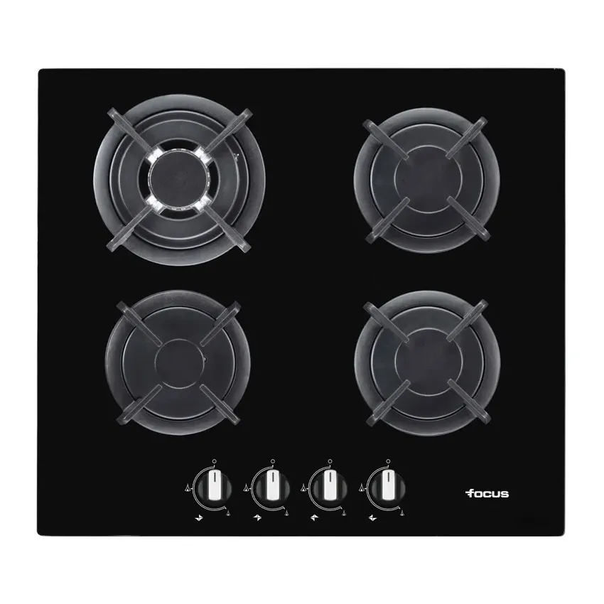 Plaque de Cuisson FOCUS 4 Feux | 60 cm - F 4015BS - Noir 