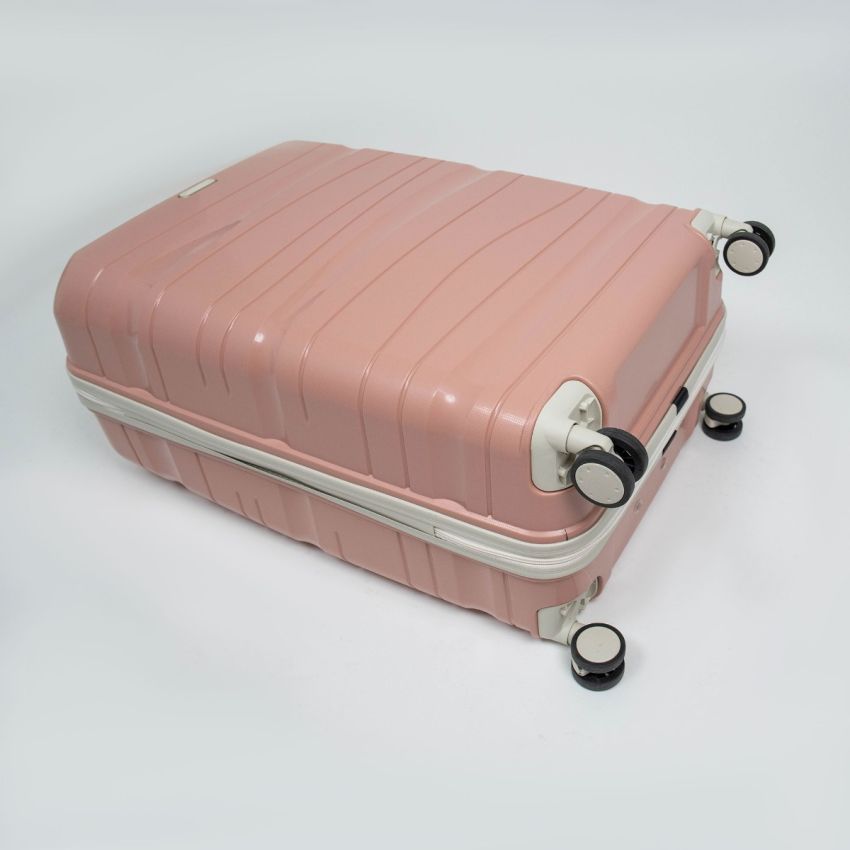 Valise TITOU incassable avec roues démontables | Modèle 20KG - Saumon/Beige 