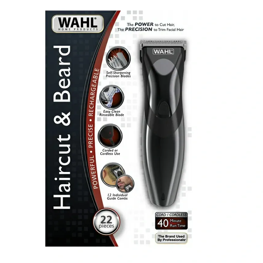 Tondeuse à Cheveux & Barbe Sans Fil WAHL | EXTREME GRIP - Noir