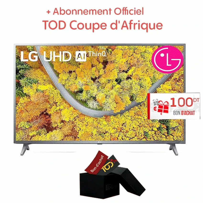 Tv LG 55 Pouces LED 4K UHD | SMART Tv - 55UQ7500.6LG - Noir