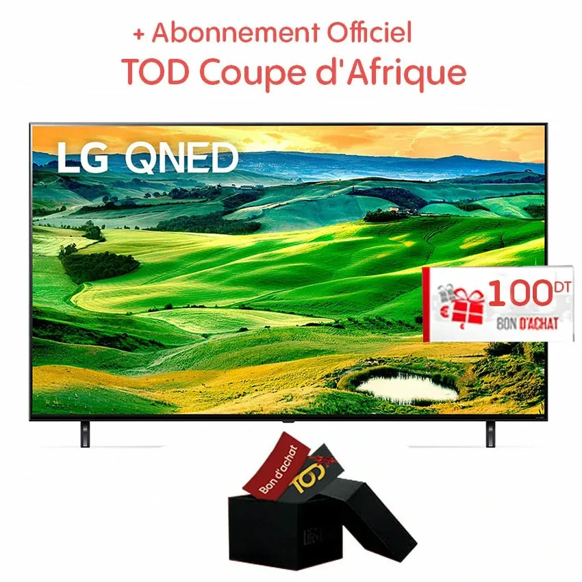 Tv LG QNED 55 Pouces LED 4K UHD | Avec Récepteur Intégré - Noir