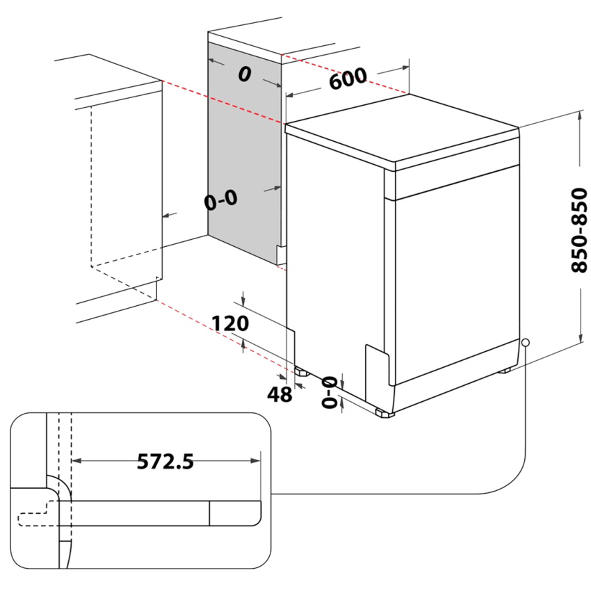 Lave Vaisselle WHIRLPOOL 6E SENS 14 Couverts | WFC3C26PX - Inox  