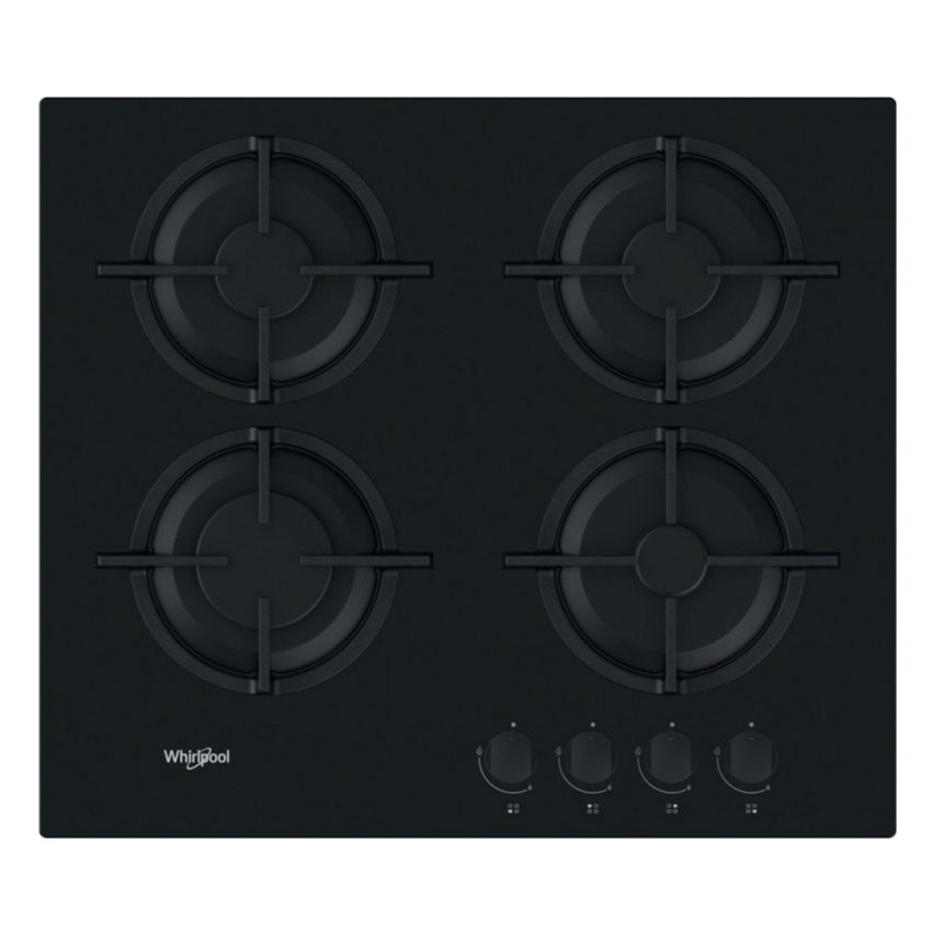 Plaque de cuisson encastrable WHIRPOOL 4 Feux | 60 cm - Gaz - GOR615 - WH-GOR615-NB-  Noir 