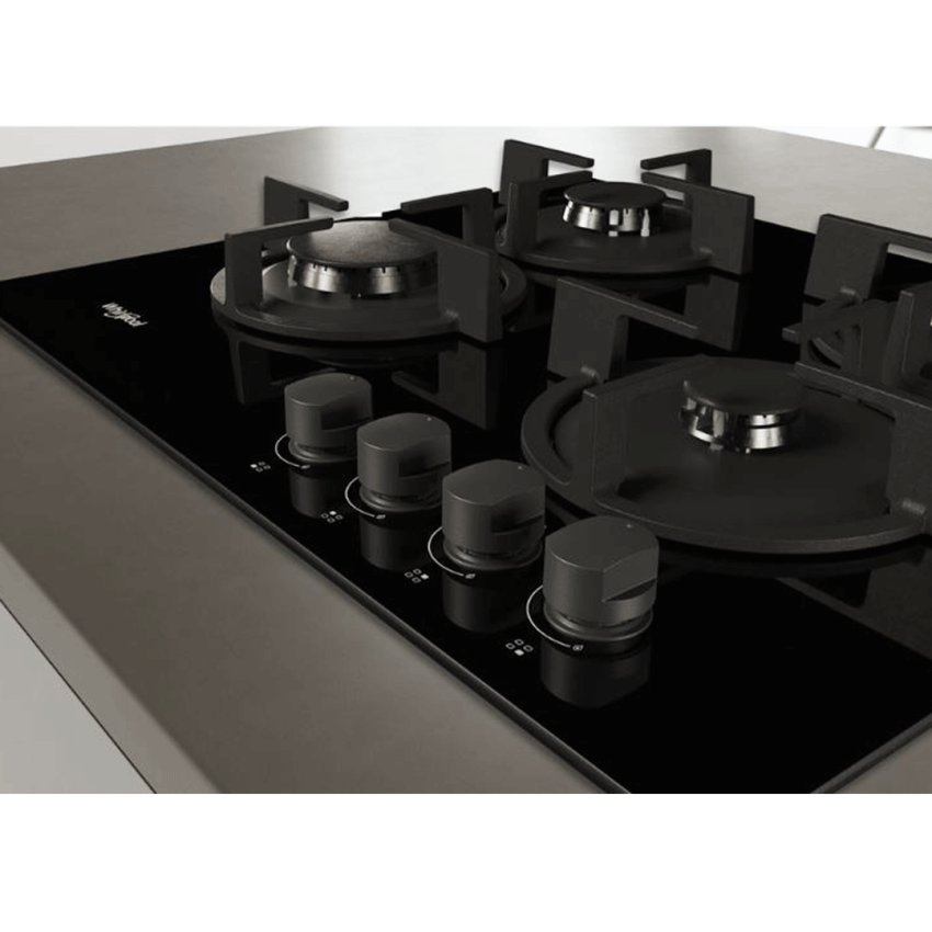 Plaque de cuisson encastrable WHIRPOOL 4 Feux | 60 cm - Gaz - GOR615 - WH-GOR615-NB-  Noir 